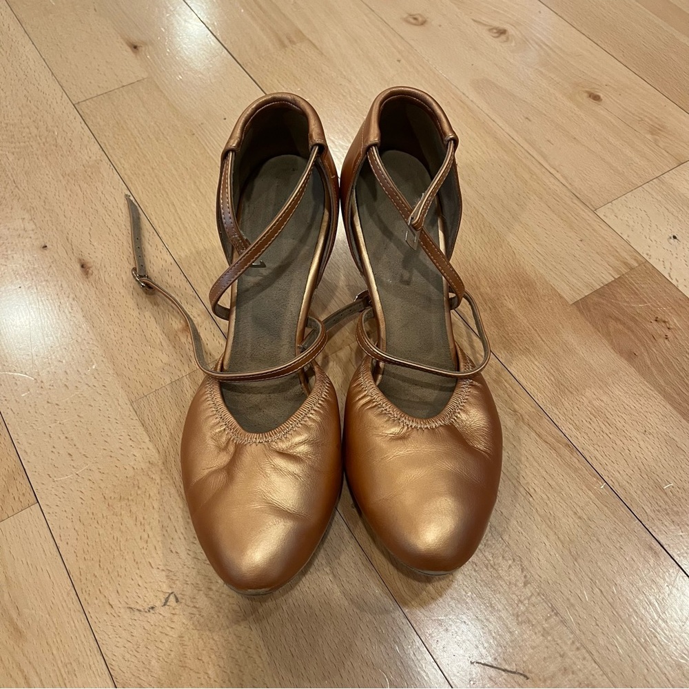 Chic Tan Strappy Women's Heels American smooth ballroom shoes